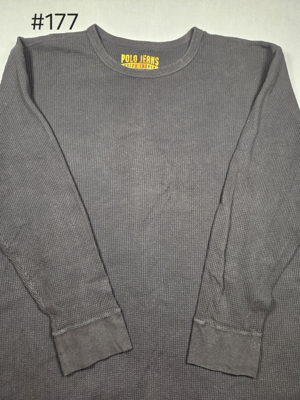Vintage Polo Jeans Co. Ralph Lauren Faded Black Thermal Shirt - 4XL Gorpcore